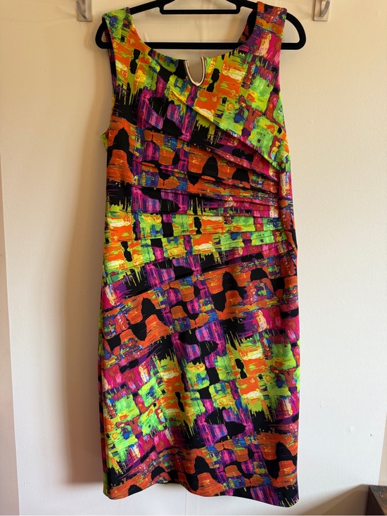 Joseph Ribkoff Dresses & Skirts - Joseph Ribkoff Abstract Print Sleeveless Midi Dress Multicolor Size 12 Canada